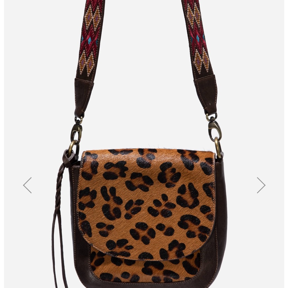 Johnny Was Leopard Crossbody Satchel